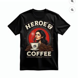 Black Heroes & Coffee Graphic T-Shirt